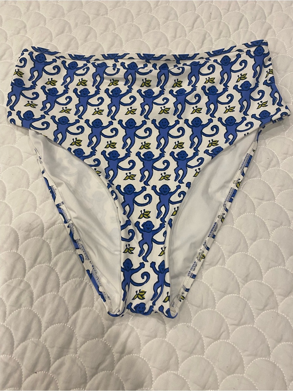 Roller Rabbit Monkey High Waist Swim Bottoms Large
